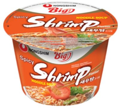Nongshim Big Bowl Spicy Shrimp Flavour Noodle Soup 115g