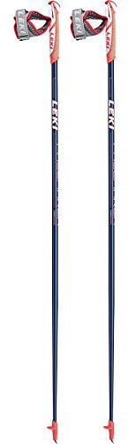 LEKI Pacemaker Nordic Walking Stock Dark Blue Metalic/White/Neon Red 100