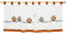 HongYa transparenter Voile Scheibengardine Eule Muster bestickte Bistrogardine mit Schlaufen H/B 60/120 cm