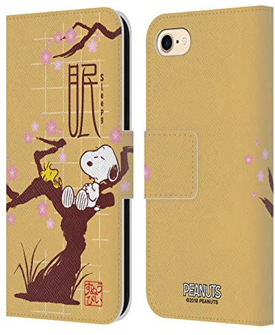 Head Case Designs Offizielle Peanuts Müde Orientalischer Snoopy Leder-Wallet-Hülle Kompatibel mit Apple iPhone 7/8 / SE 2020 & 2022