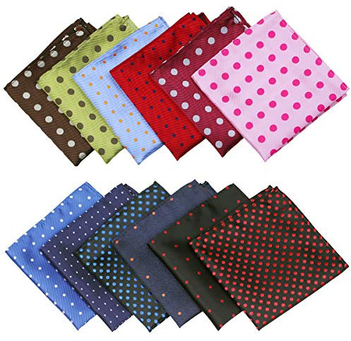 Alumuk 12 Stücke Herren Anzug Einstecktuch Taschentücher Kavalierstuch Business Hochzeit in unterschiedlichen wählbaren Designs (Style 02)