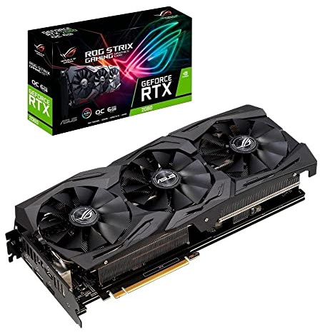 ASUS ROG-STRIX-RTX2060-O6G-GAMING GeForce RTX 2060 6 GB GDDR6 - Tarjeta gráfica (GeForce RTX 2060, 6 GB, GDDR6, 192 bit, 14000 MHz, 7680 x 4320 Pixeles)