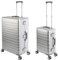 Travelhouse Oslo Aluminium Koffer-Set - Handgepäck Vol. 39L & Check-in Aufgabegepäck Koffer Vol. 102L Hartschalenkoffer Reisekoffer TSA 4 leiselarollende Doppelräder 360° Rollen Silber