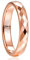 NUNCAD Rose Gold Men's Tungsten Wedding Ring Diamond Pattern Surface Polished Finish Comfort Fit Size S