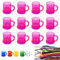 20er-Set Schnapsgläser zum Umhängen mit Henkel, Shotgläser für Partys, bunte Likörgläser, Aperitif-Gläser, Dessertgläser, vielseitig einsetzbar (Rosa, 20 Stück)