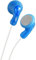 JVC Gumy HA-F14-AN-U In-Ear Earphones - Optimal Comfort with Soft Rubber Body - Powerful Reproduction - Choice of Bright Colours