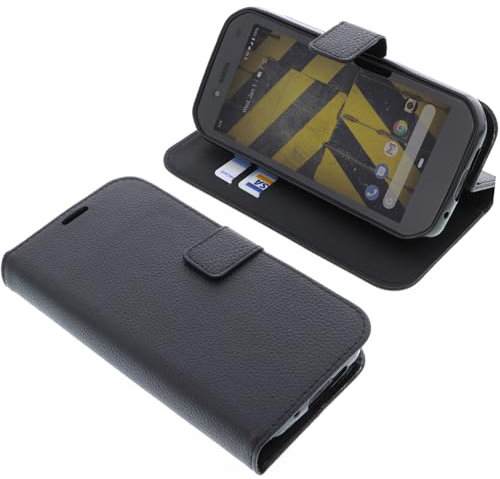 foto-kontor Tasche kompatibel mit CAT S42 Book Style schwarz Schutz Hülle Buch