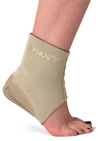 Tuli's Cheetah Gen2 Heel Cup with Compression Sleeve – Impact Protection for Gymnasts and Dancers and Barefoot Activities (Youth L)