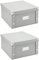 DVD- und CD-Aufbewahrungsboxen, 2er-Set mit Trennwänden (27,3 x 15,2 x 34,0 cm, Grau)