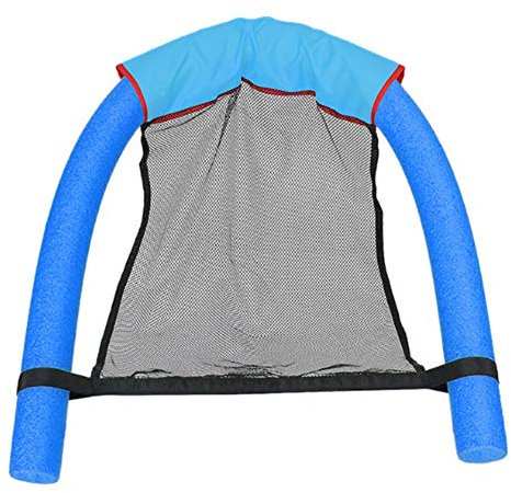 WANGQI Wassersitz for Pooln, Mesh Mat Wassersitz for Poolnudel Schwimmnudel Mit Netz Schwimmstuhl Schwimmstütze Wassersitz Nudel Netz(Ohne Schwimmer)