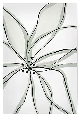 artboxONE Poster 150x100 cm Floral Fragile Flower hochwertiger Design Kunstdruck - Bild Lineart abstrakt Blumen