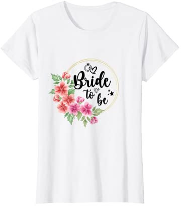 Bride to be - Blumenkranz Hochzeit Braut T-Shirt