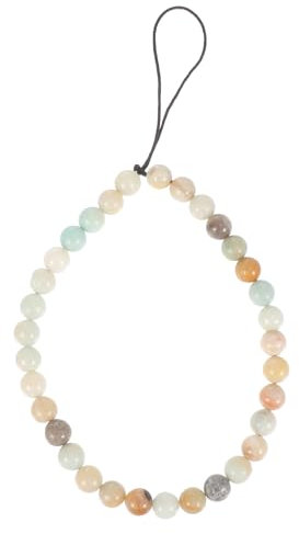 Amosfun Cell Phone Charm Phone Strap Beaded Lanyard Glass Beads Chain Wrist Strap Bracelet Keychain Charm Smart Hanging String for Camera Car Key