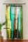 Indischer alter Sari-Vorhang, Türvorhang, Fensterdekoration, Seide, Sari, Hippie, Recycling-Vorhänge, Grün