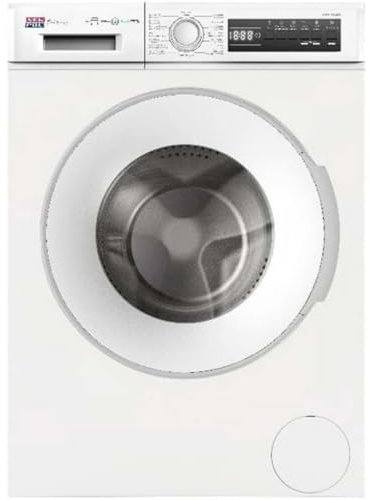 NEW POL Lavadora 8 Kg, 1200 rpm, D, Antialergica, Black display, Anillo silver, DOSE-ON
