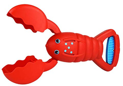 TiSkying Hummer Sandspielzeug, Sandgreifer Sandspielzeug Handbagger Für Sandkasten Oder Strand, Sandbagger Im Krabben Design Für Kinder, Großer Roter Hummerclip 1