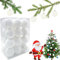 weihnachtskugeln christbaumkugeln, Weihnachtskugeln Weiß, 24 Stücke Weihnachtskugeln Ornamente, Christbaum Anhänger Deko für Christmas Tree Decoration, Weihnachtsschaumkugel Ornamente