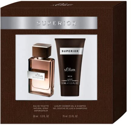 s.Oliver® Superior Men | Geschenkset | Eau de Toilette 30ml Natural Spray und Duschgel 75ml