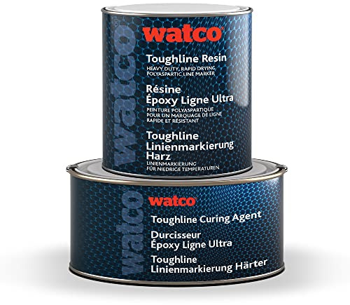 Watco Toughline - Line marking paint for cold or exterior applications - 75m x 50mm wide lines per litre - Can be applied as low as -10°C - Perfect for unheated areas (Yellow)