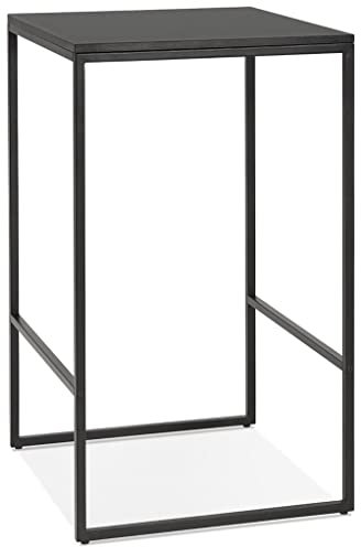 KADIMA DESIGN ANDASTRA Bartisch Stehtisch Küchentresen Wood Holz Schwarz (Black) 60 x 60 x 102
