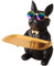 Coole Bulldog Figur Statue Harz Skulptur Deko Mit Edelstahl Tablett, Multifunktional Tischdeko MüNzen Sparschweine, SchlüSsel, SüßIgkeitenhalter,Snack,Aufbewahrungstablett,Heimtextilien(schwarz)