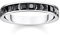 THOMAS SABO 2 Ring schwarze Steine pavé silber 925 Sterlingsilber, Geschwärzt TR2358-643-11