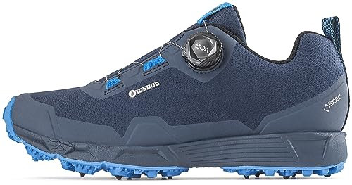 Icebug Damen Rover BUGrip GTX Trailrunning-Schuh mit Hartmetallbesatz Traktionssohle, Nachthimmel/Blau, 38 EU