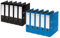 VON Leitz Ordner Set je 5 Stück in schwarz und blau, A4, Karton mit Kunststoffeinband, 80 mm Rückenbreite, Für 600 Blatt, FSC-zertifizierter Karton, Aktenordner