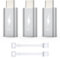 TechMatte 3 Pack Lightning to USB-C Adapter, PD Fast Charging Compatible with iPhone 15 Series/MacBook/Laptop/iPad/Samsung and More Type C Devices, Support Data Transmission, Not OTG