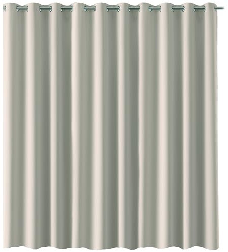 Cleanlevel EST 2016 Vorhänge Vorhang Gardine Verdunkelungsvorhang Vorhang Gardinen Übergröße mit Ösen Ösengardine Thermovorhang Blickdicht 300cm (B) x 245 (L) (Creme Öse)