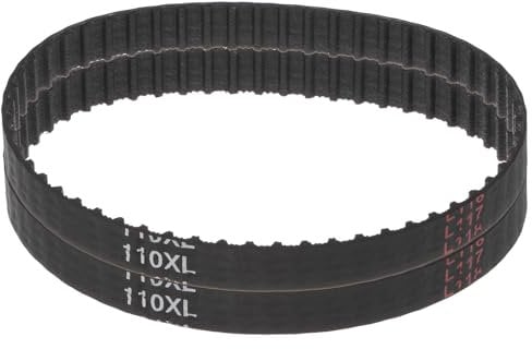 sourcing map 2 Stück 110XL 037 Zahnriemen 55 Zähne Gummi Zahnriemen 0,37 Breite 0,20 Steigung Gummizahnriemen Keilriemen Industrie Antriebsriemen Mechanische Ersatzriemen