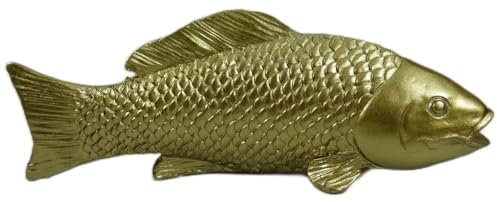 Generisch goldfarbener Koi Karpfen 24 x 10 x 7 cm Fisch Maritim Tier Deko GTT J117