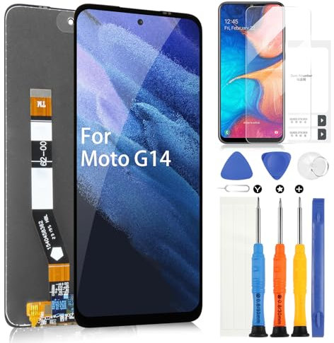 Para Motorola Moto G14 / G54 LCD Display, para Moto G14 / G54 XT-2341 XT2343-2 PAYF0010IN LCD Reemplazo de la Pantalla Táctil Digitizer Full Assembly con Herramientas
