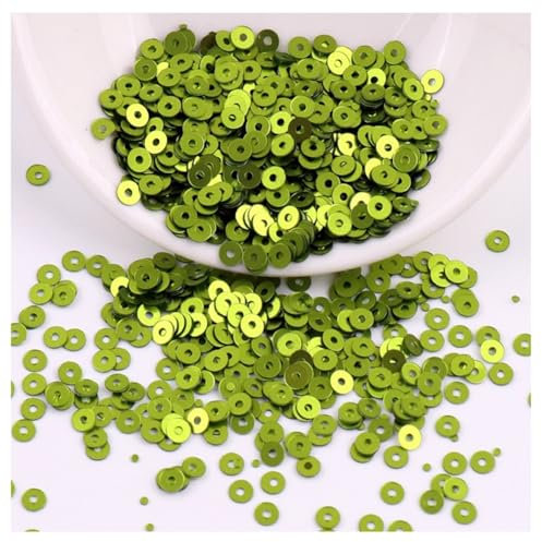 Yurosiay Pailletten zum Basteln 4mm 2000pcs Glitzer Lose Pailletten Bulk zum Aufnähen Kunststoff Runde Pailletten mit Loch für DIY Schmuck Nähen Festtag Kleiderdeko