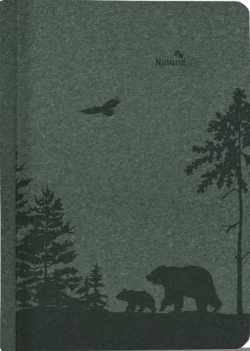 Buchkalender Nature Line Pine - Taschenkalender A5 - Kalender 2025 - Eine Seite pro Tag - Alpha Edition-Verlag - Format 15 cm x 21 cm