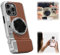 Integrated Camera Phone Case, Integrated Mirror Magnetic Suction Camera Phone Case, Bluetooth Camera Phone Case,Vintage Camera Phone Case for iPhone (brown,For iPhone14Promax)