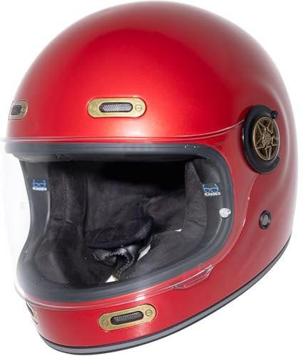 Black Orbit Motorcycle Helmet L Gloss Cherry Red