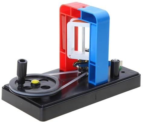 DIIOOMIEEU Handgekröpfter Stromgenerator Modell Generator Elektromagnetische Induktion Experiment Bildung