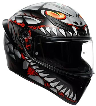 AGV K1 S Lyzard Helm, schwarz/grau/rot, L (59/60)