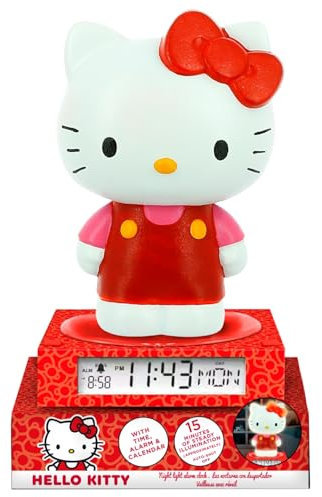 Kids Licensing - Lámpara 3D con Despertador y fecha Hello Kitty & Friends