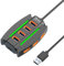 USB Hub 10 Ports, Multiple USB 3.0 Hub Splitter with USBA Power/Data Ports, 3.9ft Long Cable Multiport Adapter Extender with Light for Laptop, Desktop, PC, Flash Drive, HDD