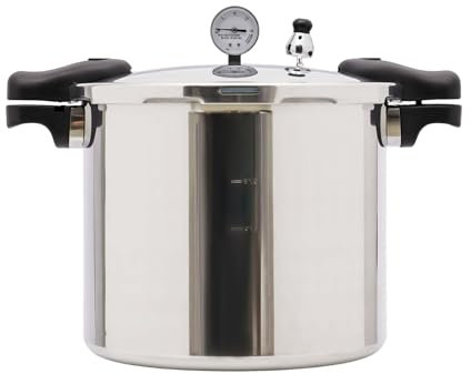 Olla a presión de 22 litros, olla a presión rápida de aluminio, para la vida doméstica, camping, caravanas, gran capacidad, con mango antiescaldaduras y anillo de silicona