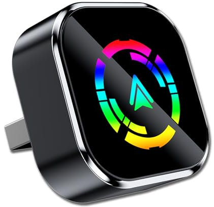 Relativelk Wireless Carplay,Wireless Carplay Adapter,with 2.4/5GHz WiFi and Bluetooth 5.0,Play Easy Use Fast Stable Connection Car Play for iPhone (Color)