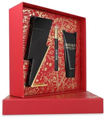 Carolina Herrera Bad Boy Eau de Toilette 100 ml Geschenkset 2025 (enthält 100 ml EDT, 100 ml Duschgel und 10 ml Reisespray)