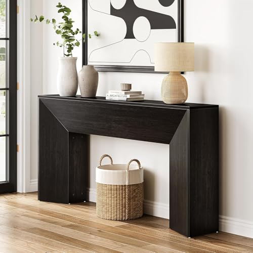 Tribesigns Konsolentisch, 160 cm Extra Langer Flurtisch Hinter Sofas, Konsolentisch Schmal Holz für Eingangsbereich, Moderne Akzentmöbel für Wohnzimmer, Eingang, Einfache Montage