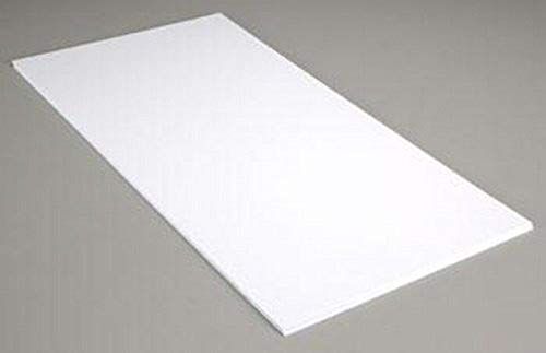 Evergreen 120116 519030 Weiße Polystyrolplatte, 300x600x0,75 mm, 8 Stück