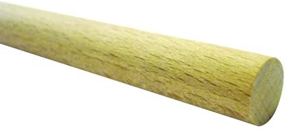 Rayher 6411700 Baguettes Rondes en hêtre Ø 15 mm 1 m