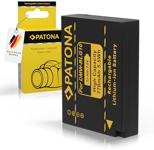 PATONA DMW-BLG10E DMW-BLG10 Batteria 770mAh compatibile con Panasonic Lumix DC-GX9 DMC-GX7 DMC-GX80 DMC-TZ101 DC-TZ202 d DC-TZ91 DMC-TZ81 DMC-TZ99 DMC-LX100 DMC-TZ80 DMC-TZ101 DMWBLG10 BLG10