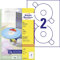 AVERY Zweckform L6043-25 selbstklebende CD-Etiketten (50 blickdichte CD-Aufkleber, Ø117mm auf A4, ClassicSize, Papier matt, bedruckbare Klebeetiketten für alle A4-Drucker) 25 Blatt, weiß