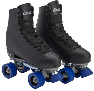 CHICAGO SKATES Men's Classic Roller Skates - Premium Black Quad Rink Skates